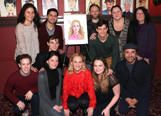 Marlee Matlin is congratulated by her fellow Spring Awakening cast mates.