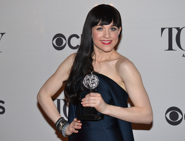 Lena Hall with her 2014 Tony Award for her performance in Hedwig and the Angry Inch.