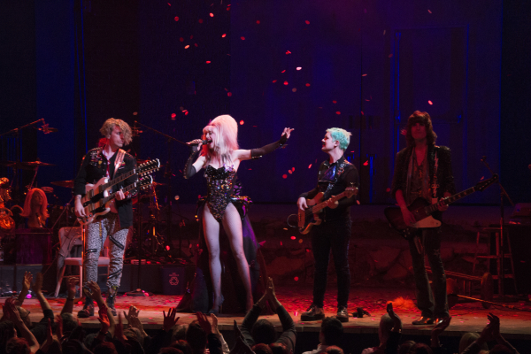 Lena Hall and the band Tits of Clay perform &quot;Midnight Radio&quot; at the end of Hedwig and the Angry Inch at the Belasco Theatre.