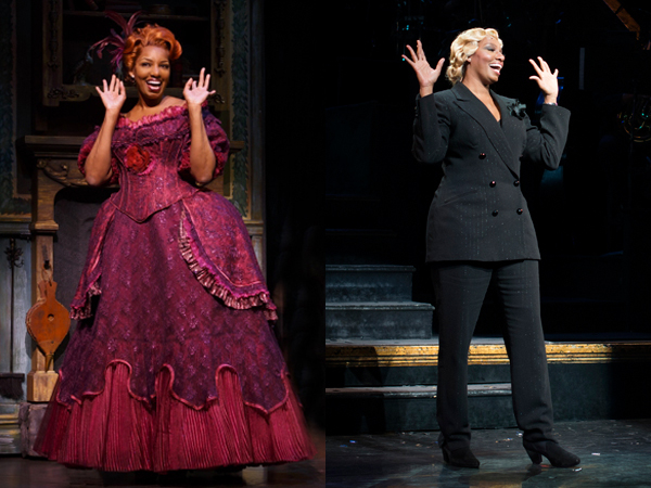NeNe Leakes in her Broadway debut as Madame in Cinderella (left) beside Leakes in her current role as &quot;Mama&quot; Morton in Chicago.