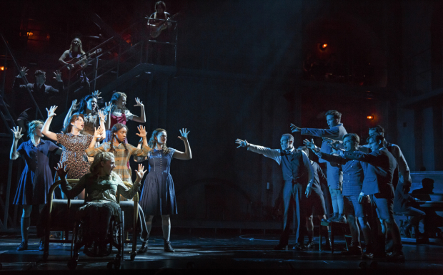 The Broadway cast of Deaf West&#39;s Spring Awakening at the Brooks Atkinson Theatre.