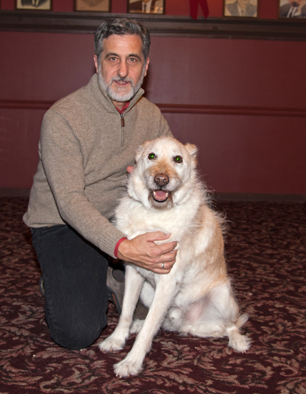 Animal trainer extraordinaire William Berloni presents Annie&#39;s pal Sandy.