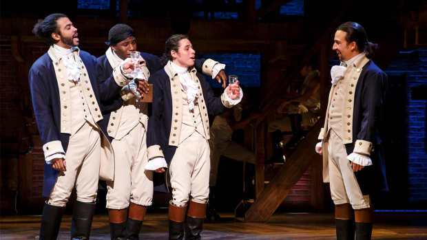 The Broadway musical Hamilton is a 2015 Grammy nominee for Best Musical Theater Album.