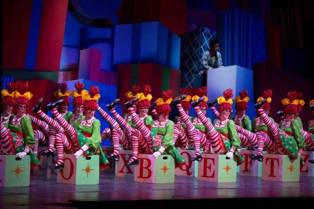 The Rockettes dance as rag dolls in a scene from The Radio City Christmas Spectacular, directed and choreographed by Julie Branam.