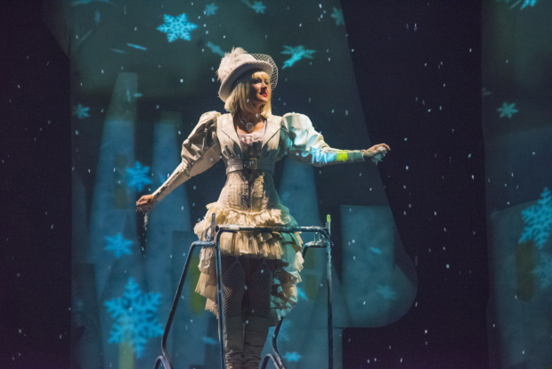 Aimee Doherty as the title character in The Snow Queen, directed by Rick Lombardo, at New Repertory Theatre.