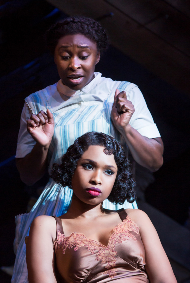 Cynthia Erivo and Jennifer Hudson star in John Doyle&#39;s new Broadway production of The Color Purple.