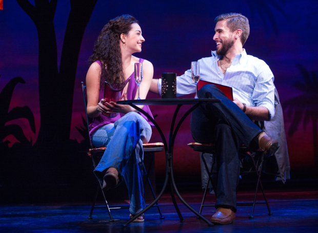 Ana Villafañe and Josh Segarra as Gloria and Emilio Estefan in Broadway&#39;s On Your Feet!