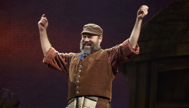 Danny Burstein stars as Tevye in Fiddler on the Roof, opening tonight at the Broadway Theatre.