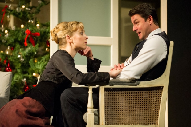 Not every play set during Christmastime ends with hope and redemption, such as Henrik Ibsen&#39;s A Doll&#39;s House. Above: Hattie Morahan and Dominic Rowan starred as Nora and Torvald a 2014 production at BAM.