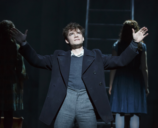 Daniel N. Durant as Moritz Stiefel in Spring Awakening at the Brooks Atkinson Theatre.