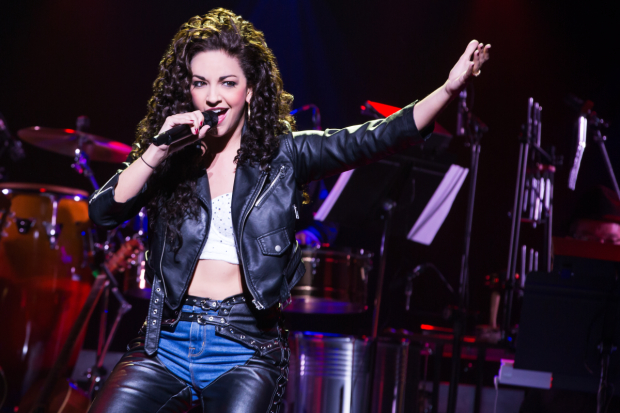 Ana Villafañe as Gloria Estefan in On Your Feet! at the Marquis Theatre.