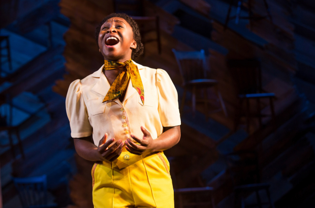 Cynthia Erivo as Celie in The Color Purple at the Jacobs Theatre.