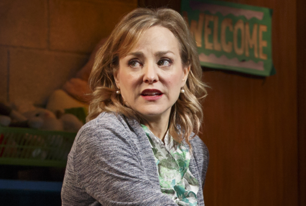 Geneva Carr as Margery in Hand to God at the Booth Theatre.
