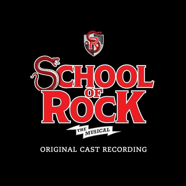 The official artwork for the School of Rock: The Musical cast recording vinyl release.