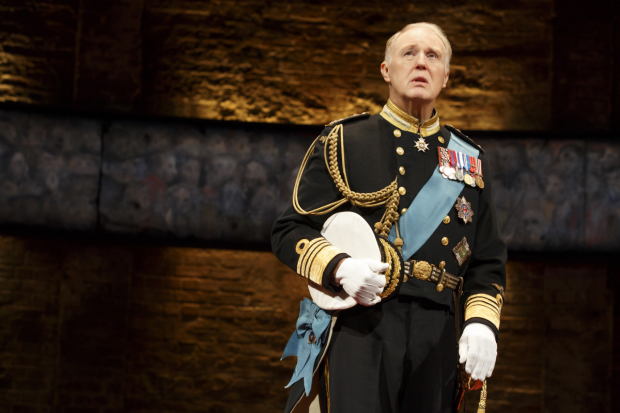 Tim Pigott-Smith stars in Mike Bartlett&#39;s King Charles III, directed by Rupert Goold, at Broadway&#39;s Music Box Theatre.
