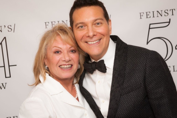Elaine Paige poses with Michael Feinstein.