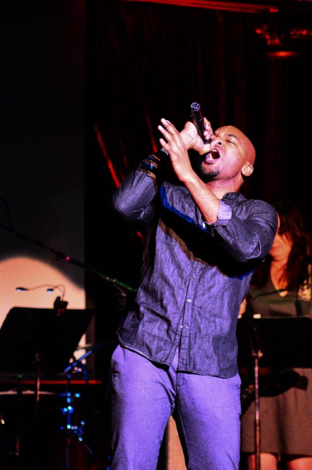 Brandon Victor Dixon performs at the third annual Big Ol' Fancy Pants Benefit. 