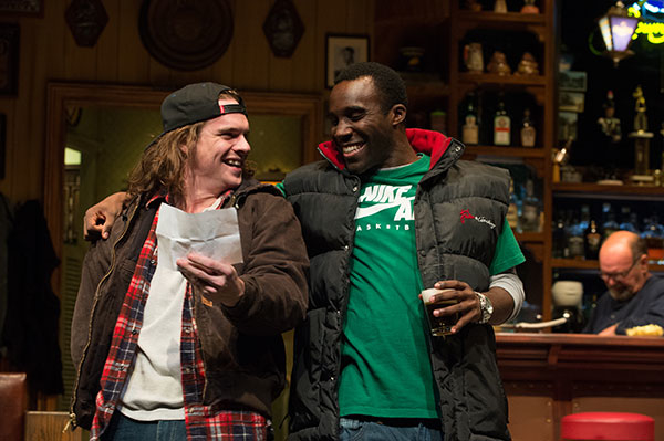 Stephen Michael Spencer and Tramell Tillman in the world premiere of Lynn Nottage&#39;s Sweat, directed by Kate Whoriskey 