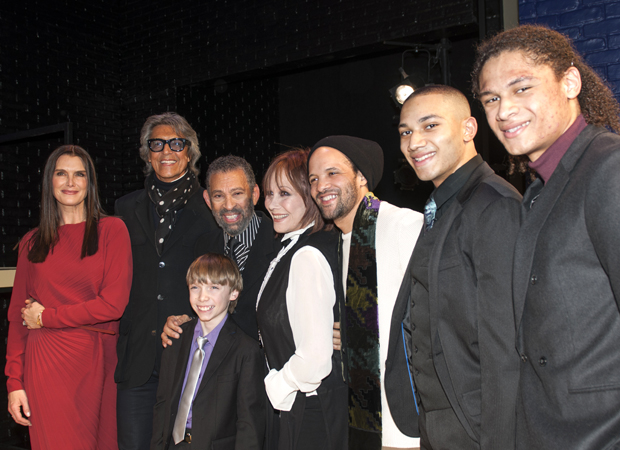 Maurice Hines, Luke Spring, and the Manzari Brothers celebrate their opening night with guests Brooke Shields, Tommy Tune, Michele Lee, and Savion Glover.
