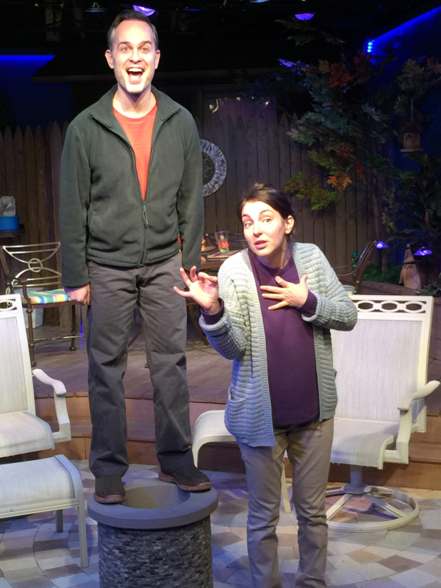Christopher Daftsios and Susan Maris play Paul and Donna respectively in New Jersey Repertory Company&#39;s production of The Substance of Bliss.