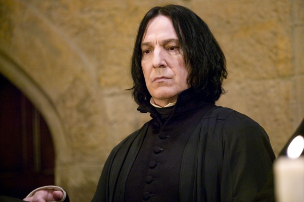 Alan Rickman as Snape in the Harry Potter films.