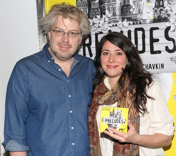 Dave Malloy and Rachel Chavkin show off the original cast recording of Preludes.