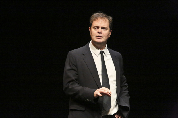 Rainn Wilson in Will Eno&#39;s Thom Pain (based on nothing), directed by Oliver Butler, at the Geffen Playhouse.