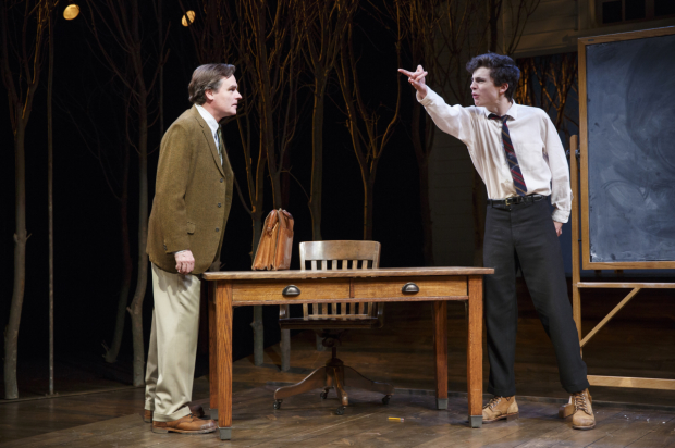 Robert Sean Leonard and Timothée Chalamet in MTC&#39;s production of Prodigal Son.