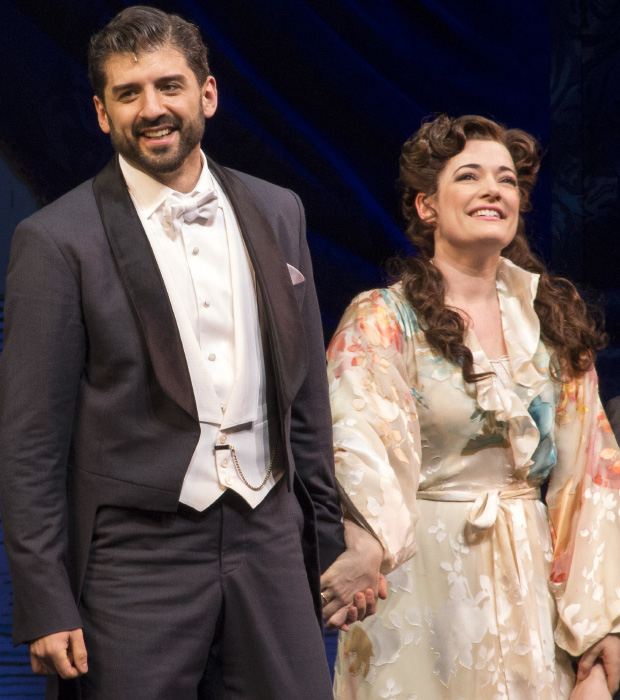 Tony Yabzeck and Laura Michelle Kelly take their bow.