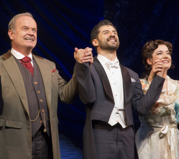 Kelsey Grammer and Laura Michelle Kelly help welcome Tony Yazbeck to the Finding Neverland family.
