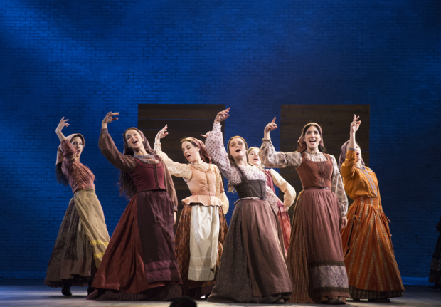 The female ensemble of Fiddler on the Roof at the Broadway Theatre.
