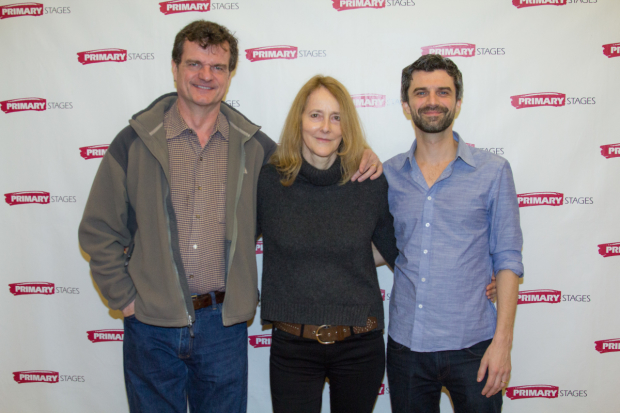 Director Jo Bonney joins Michael Cumpsty and Mike Crane for a photo.