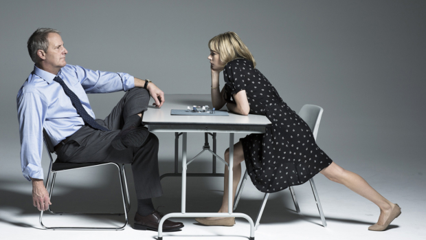 Jeff Daniels and Michelle Williams star in Blackbird, directed by Joe Mantello, at Broadway&#39;s Belasco Theatre.