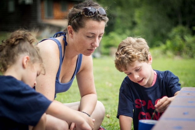A photo from the inaugural Family Residency program at SPACE at Ryder Farm.