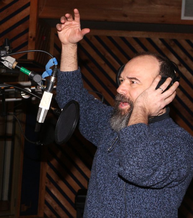 Danny Burstein records a song from Fiddler on the Roof.