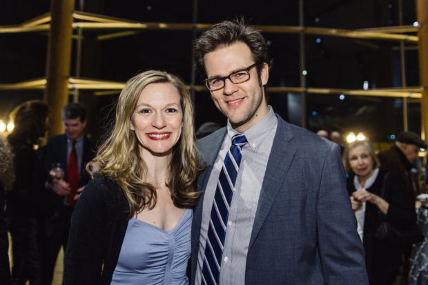 Cast members Caroline Hewitt (Anna Fitzgerald) and Michael Simpson (Colin/Ethan Ferris) at the opening of The City of Conversation at Arena Stage.