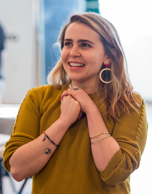 Mae Whitman rehearses for The Mystery of Love &amp; Sex, which begins tonight at the Mark Taper Forum.
