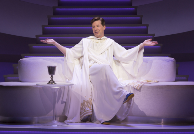 Sean Hayes as God in An Act of God, written by God, transcribed by David Javerbaum, and directed by Joe Mantello, at Center Theatre Group&#39;s Ahmanson Theatre.