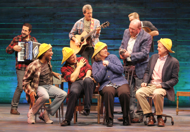 The cast of Come From Away at Seattle Repertory Theatre.