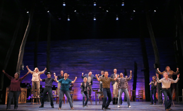 The cast of the Seattle Repertory Theatre production of Come From Away.