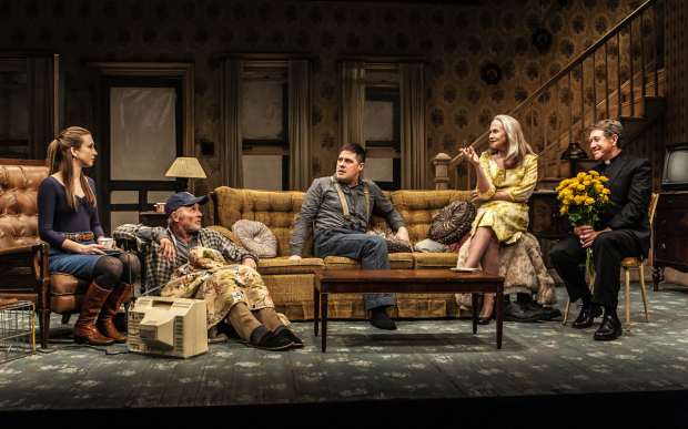 Taissa Farmiga, Ed Harris, Rich Sommer, Amy Madigan, and Larry Pine star in Sam Shepard&#39;s Buried Child, directed by Scott Elliott for The New Group at the Pershing Square Signature Center.