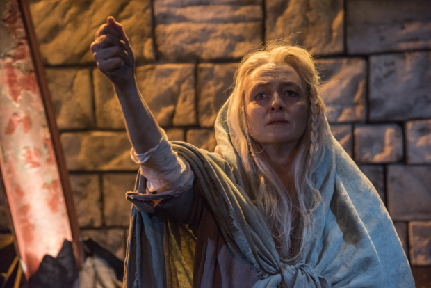 Paula Langton in The Testament of Mary at New Repertory Theatre.