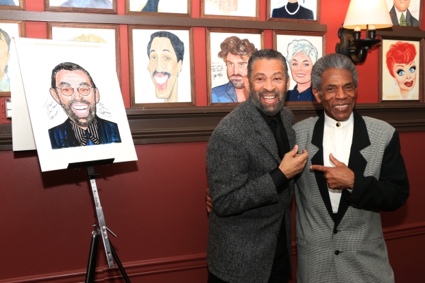 Maurice Hines celebrates his honor with beloved Broadway star André de Shields.