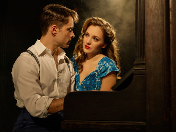 Corey Cott and Laura Osnes as the romantic leads in The Bandstand, coming to Broadway for the 2016-17 season.