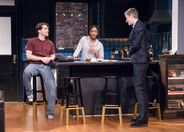 Mike Tepeli, Patrese D. McClain, and Kelli Simpkins in Cocked, directed by Joanie Schultz, at Victory Gardens Theater.