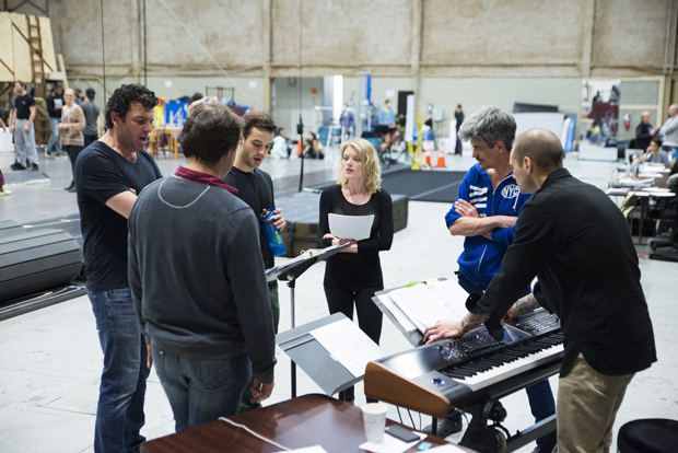 Ruby Lewis and the company of Paramour take part in a musical rehearsal.