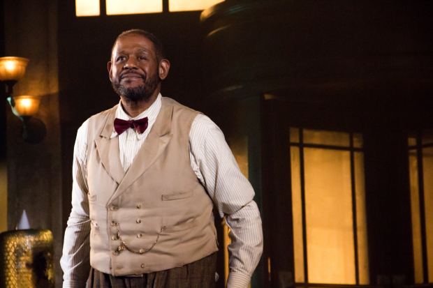 Forest Whitaker takes his opening-night bow in Eugene O&#39;Neill&#39;s Hughie at the Booth Theatre.