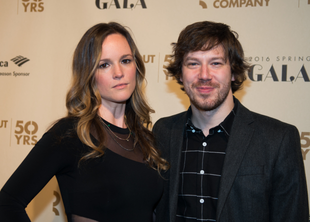 John Gallagher Jr., one of the stars of Roundabout&#39;s upcoming Long Day&#39;s Journey Into Night revival, poses for photos with his girlfriend, Libby Winters. 