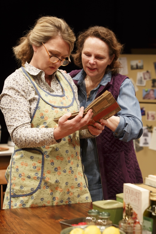 Lynn Hawley and Maryann Plunkett in Hungry, Play One of The Gabriels: Election Year in the Life of One Family.