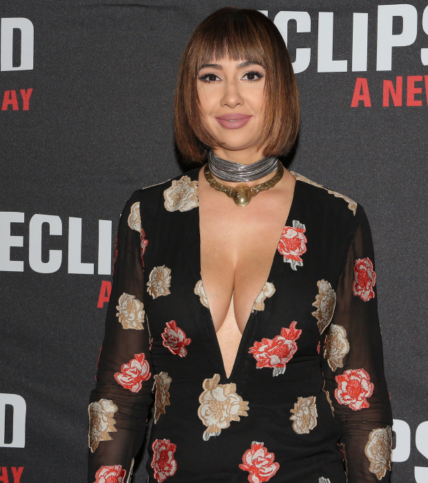 Orange Is the New Black cast member Jackie Cruz works the red carpet before the show. 